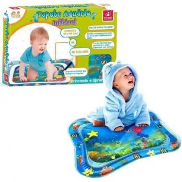 Imagem de Tapete Infantil Atividades Inflável Bebê Aquário Club Shark - BRINCADE