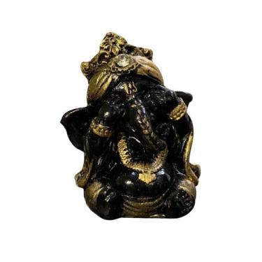Imagem de Mini Estátua de Ganesha - Proteção, Sabedoria e Boa Sorte - no-brand, 