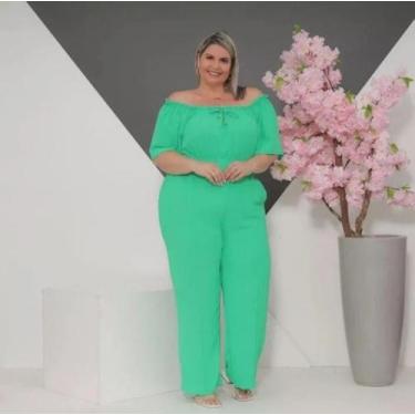 Imagem de Macacão verde Plus size - Valdirene Modas01 
