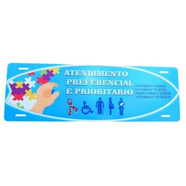 Imagem de Placa Atendimento Prioritário em MDF para Estabelecimentos - Coleo Tea