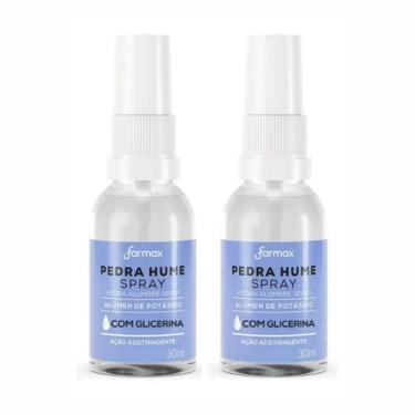 Imagem de Kit 2x Pedra Hume Spray com Glicerina Farmax 30ml Adstringente e Hidra