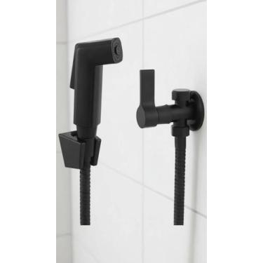 Imagem de Ducha Higiênica Completa 2 Saídas Preto Fosco - Congratulations Store