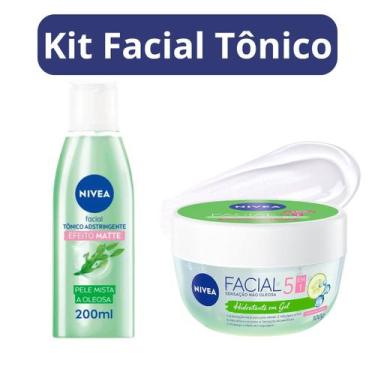 Imagem de Kit NIVEA Pele Oleosa Tônico Adstringente + Gel Hidratante 5 em 1