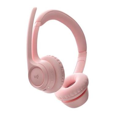 Imagem de Headset Sem Fio Logitech Zone 300 Bluetooth USB-C 981-001411, Rosa
