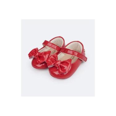 Imagem de Sapato de Bebê Pampili Nina Laço Duplo Verniz Vermelho Peper, Vermelho