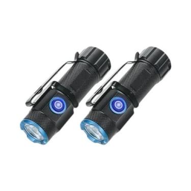 Imagem de Lanterna LED Mini Super Brilhante De 20W Recarregável Por USB Com Ímã 