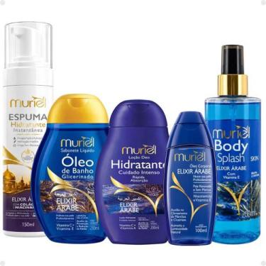 Imagem de Kit Completo Muriel Elixir Árabe: Espuma Hidratante 150ml, Sabonete Lí