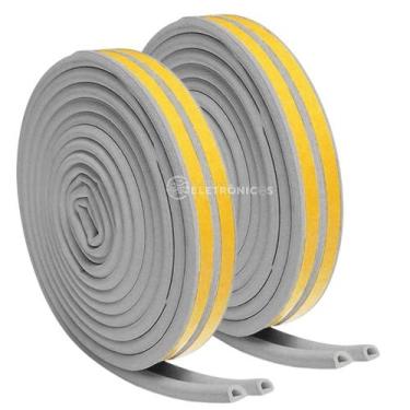 Imagem de Kit 2 Fita Dupla P 5.5mm para Vedação de Frestas Isolamento e Proteção