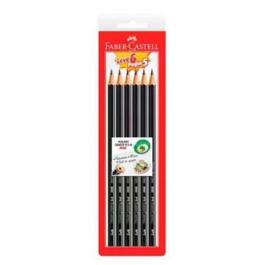 Imagem de Lápis preto NR 2 Sextavado SM/1205SL6P5314591 com 6 unidades - Faber-C