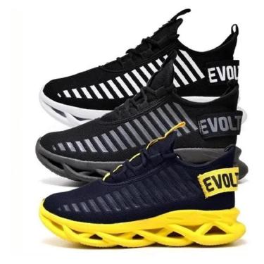 Imagem de Kit de 3 Tênis Masculino Caminhada Solado Trançado Leve Kero-Masculino