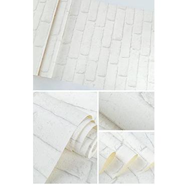 Imagem de WSWJDW Papel de parede de pedra 3D Retro à prova d'água PVC Carta impressa Parede Tijolo Sala de estar Restaurante Papel de parede texturizado rústico Decoração, Papel de parede retro de pedra, 53cm x 10m