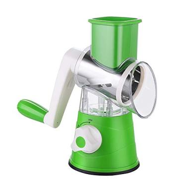 Imagem de Ralador De Legumes,Sailsbury Ralador de legumes multifuncional Ralador rotativo de queijo Ralador de legumes 3 lâminas intercambiáveis Cortador rotativo de limpeza fácil e fácil para legumes de frutas