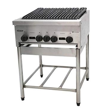 Imagem de Chapa Charbroiler Americana Grill Inox Gás 60 cm C/pé Cggp60 - Venâncio