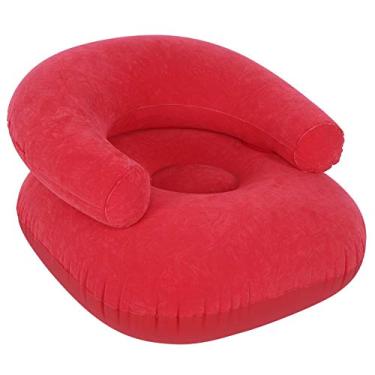 Imagem de Sofá inflável para lazer com apoio de braço, cadeira inflável portátil inflável, chaise lounge, ar descontraído, para sala de estar interna, quarto, viagens ao ar livre, acampamento, piquenique, verme