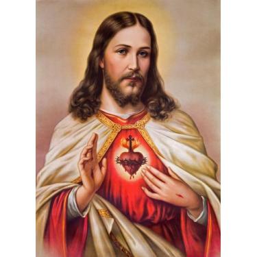 Imagem de Adesivo Decorativo De Parede Religioso Sagrado Coração De Jesus - Gaud