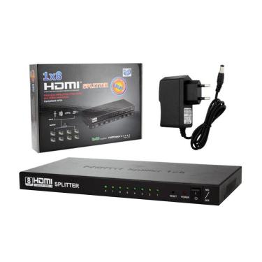 Imagem de Multiplicador de Vídeo - Vídeo Splitter - 8 saídas HDMI - Compatível com HDMI, HDCP e 3D - HUB0031
