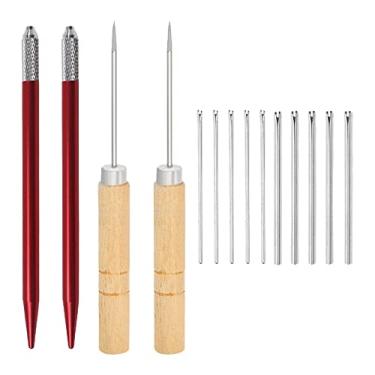 Imagem de Newmind Ferramentas de refiltração de bonecas, ferramenta de enraizamento de cabelo, 10 agulhas, 2 suportes, 2 furadores de cabelo de boneca, ferramenta de enraizamento de bonecas, para cabelo, ferramentas de fabricação – Agulha de 5 x 0,6 mm 5 x 0,8 mm