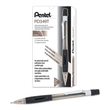 Imagem de Pentel Lapiseira Quicker Clicker (0,9 mm), corpo preto transparente, caixa com 12 (PD349TA)
