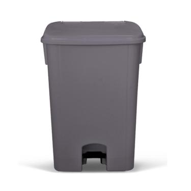 Imagem de Coletor De Lixo 100L Com Pedal Cinza - Bralimpia