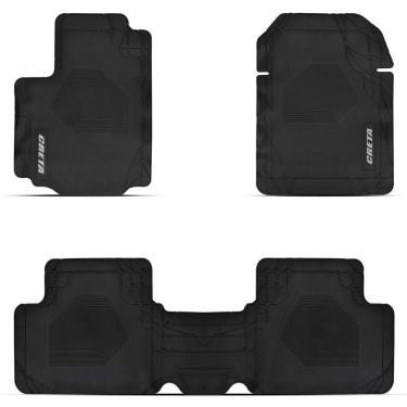 Imagem de Jogo Tapete Borracha Automatico 3 Peça Preto Creta 2018 2019