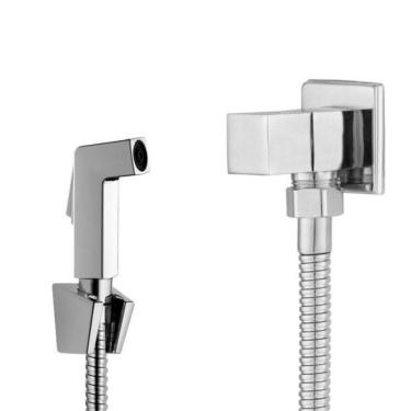 Imagem de Ducha Higiênica Quadrada Registro Metal 1/4 De Volta