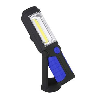 Imagem de luz de trabalho LED,Lanterna LED COB, lanterna portátil, com suporte magnético para reparação de automóveis, casa, garagem, emergência e camping ao ar livre(Blue)
