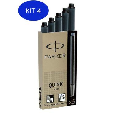 Imagem de Kit 4 Cartucho Parker Quink Preto S0116200
