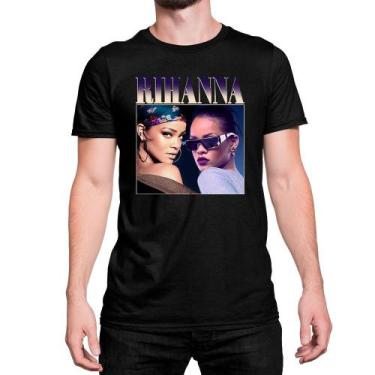 Imagem de Camiseta T-Shirt Rihanna Cantora Pop R&B Hip Hop Algodão - Mecca