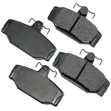 Imagem de Akebono EUR391 Euro Ultra Premium Kit de pastilhas de freio a disco de cerâmica, cinza