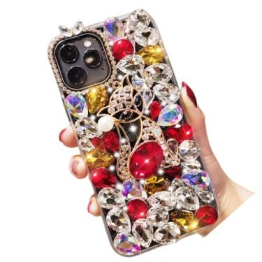 Imagem de ZiEuooo Capa de telefone de strass brilhante de luxo da moda para Samsung Galaxy A70 S A71 A81 A91 Note 10 S10 Lite 4G 5G Shell. Capa traseira de PC com pedras preciosas brilhantes tendência pop (vermelho, A91)
