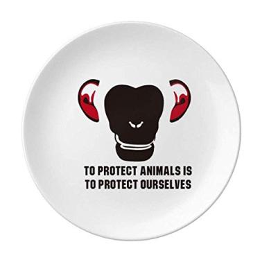 Imagem de To Protect Animals Is To Protect Ourselves Prato Decorativo de Porcelana Salver Louça Prato de Jantar