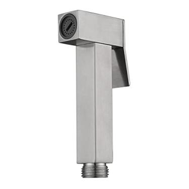 Imagem de Conjunto de pulverizador de vaso sanitário de bidê - kit de pulverizador de bidê portátil pulverizador de fraldas de pano para bocal de bidê de banheiro aço inoxidável bidê portátil G1/2 porta chuveiro de mão pistola de pulverização de vaso sanitário, desenho A (cor: desenho A)