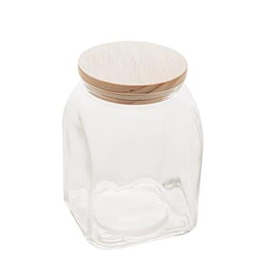 Imagem de LYOR - Porta Mantimento de Vidro com Tampa de Bambu 1L