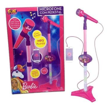 Imagem de Barbie Microfone Dreamtopia Com Pedestal F0057-6 - Fun