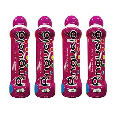 Imagem de Kit 4 Canetas Carimbo Pinguelô De 80ml Marcador De Bingo - Rosa