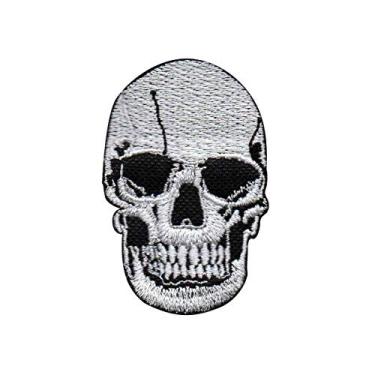 Imagem de Patch Bordado - Caveira Cranio Realista Raio X DV80648- Fecho de Contato