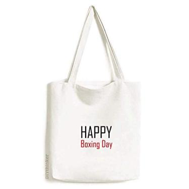 Imagem de Sacola de lona Celebrate Boxing Day Blessing, bolsa de compras casual
