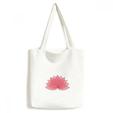 Imagem de Bolsa de lona com ilustração de flor de lótus bolsa de compras casual bolsa de mão