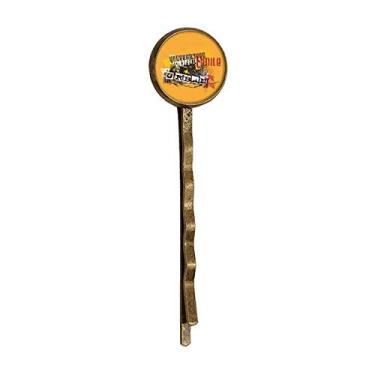 Imagem de Graffiti Street Black Orange Urban Pattern Retro Metal Hair Bobby Pin Headwear