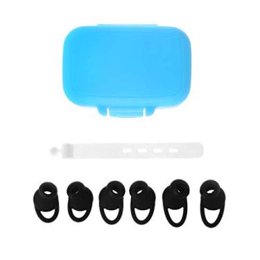 Imagem de Borrachas Silicone Eartips Ear Pads P/Meizu Ep51 Bluetooth ((Preto)) Apenas Os Pads