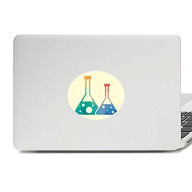 Imagem de Dois frascos cônicos estampa química emblema vinil adesivo para laptop notebook decalque