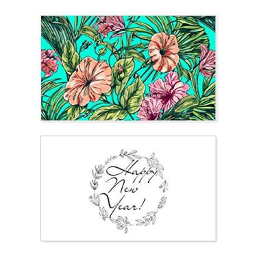 Imagem de Flower Plant Leaf Green New Year Festival Cartão de felicitações Bless Message Present