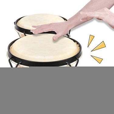 Imagem de Djembe Drum, tambor africano, pele de cabra, instrumento musical Djembes Madeira para Crianças Iniciantes, Leitor de Música