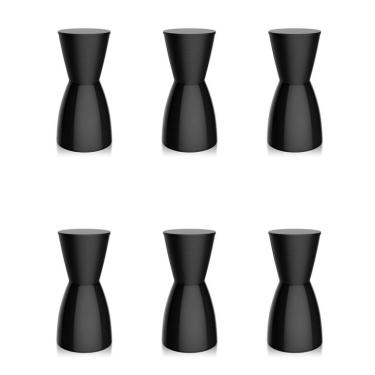 Imagem de Conjunto com 6 Bancos | Banquetas Nobe Preto