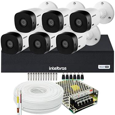 Imagem de Kit 6 câmeras Intelbras VHL 1220 Full 20m DVR 8 canais S/HD
