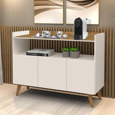 Imagem de Buffet 3 Portas Master Off White/Marrom