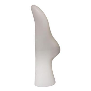 Imagem de shamjina Manequim feminino para exibição de meias, suporte para exibição de pés, suporte médio para lojas, correntes de meias, tênis, BRANCO