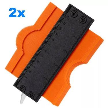 Imagem de Gabarito Copiador Contornos Guia Perfis Kit Ferramentas Pe