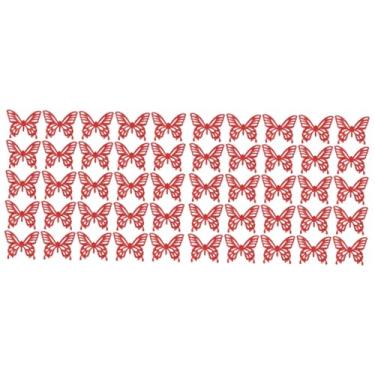 Imagem de 50 Unidades acessórios de bricolage remendo de costura artesanal remendos de artesanato grampo Roupas para crianças borboletas de arte de pano borboletas artificiais jeans o ferro