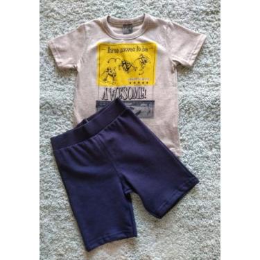 Imagem de Conjunto Infantil Masculino Camiseta + Bermuda Mundi